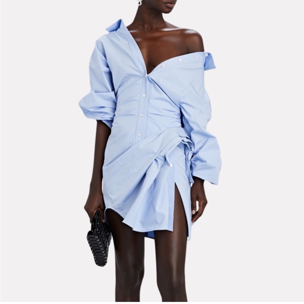 Alexander Wang Long Sleeve Voluminous Cinched Waist Dress